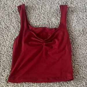 SHEIN Burgundy Crop Top